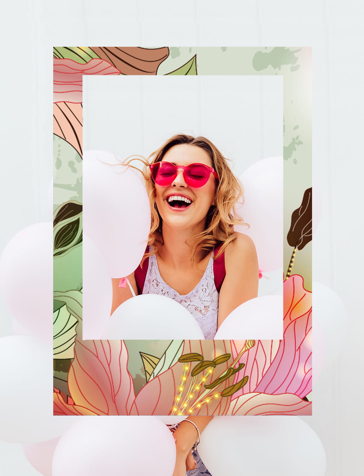 Fotorahmen zum Fotografieren - Personalisierung der Beschriftung:
