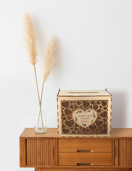 Personalisierte Briefumschlagbox aus Sperrholz