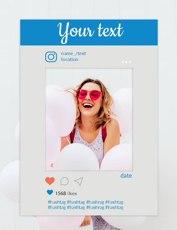 Instagram-Fotorahmen zum Fotografieren