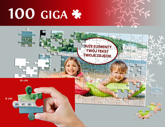 Fotopuzzle 100 GIGA Elemente 60 x 85 cm in einem Beutel