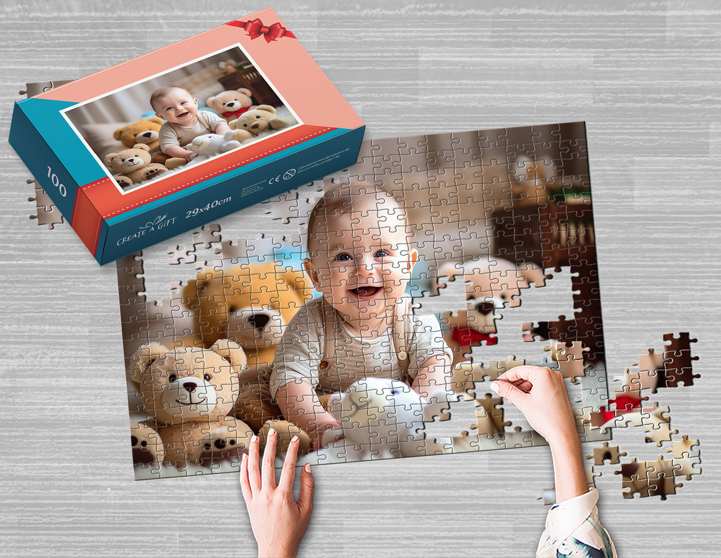 Fotopuzzle 100 Elemente 27 x 41 cm in einer Box