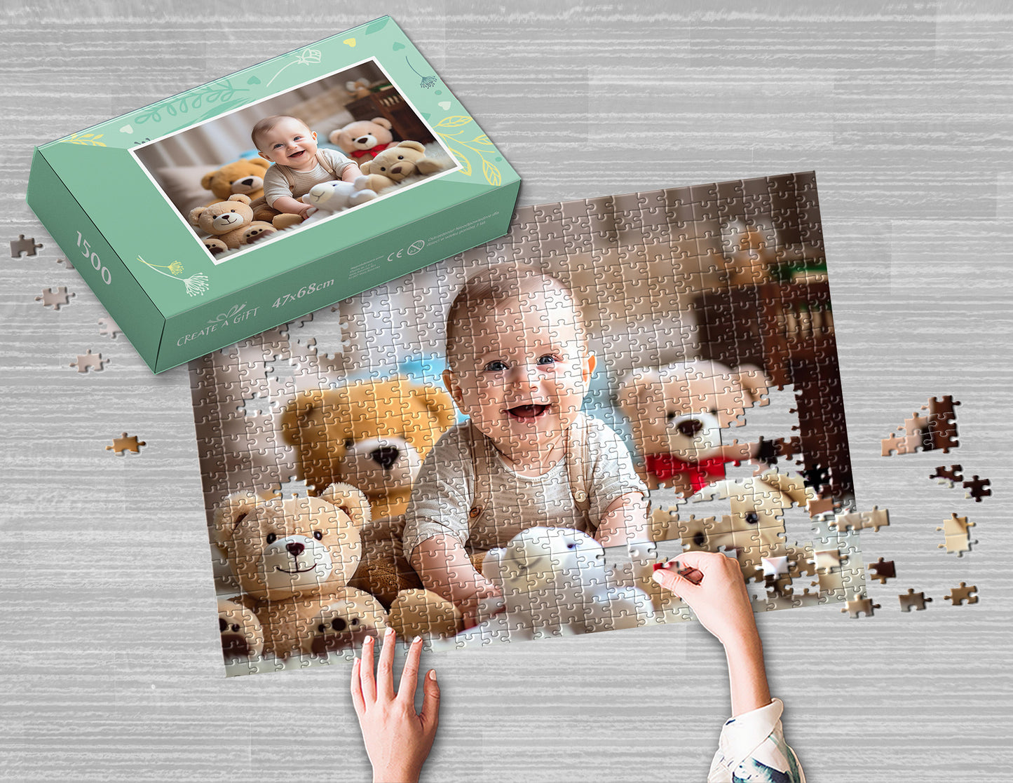 Fotopuzzle 1500 Elemente 47 x 68 cm in einer Box