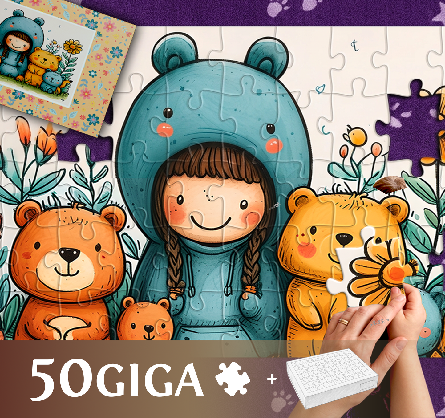 Fotopuzzle 50 GIGA Elemente 60 x 85 cm in einer Box