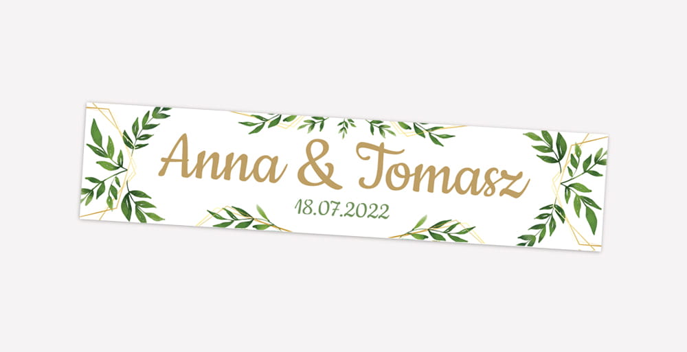 Personalisierte Hochzeits-Kennzeichenplakette
