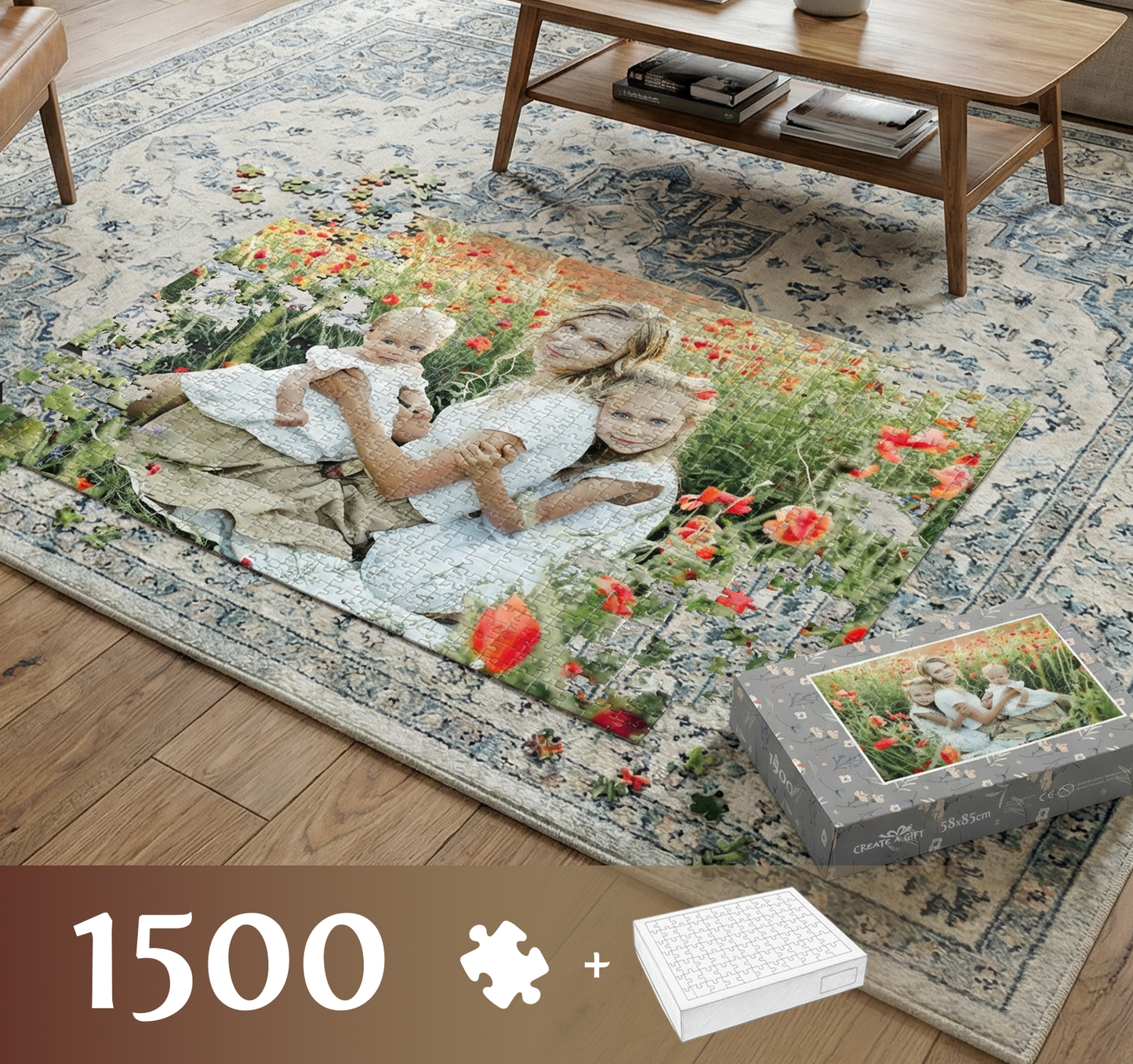 Fotopuzzle 1500 Elemente 58 x 85 cm in einer Box