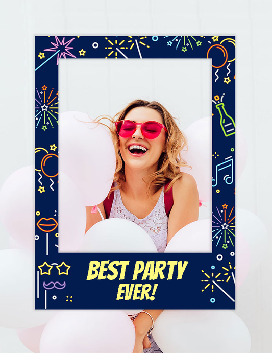 Fotorahmen zum Fotografieren PARTY - Personalisierung der Beschriftung